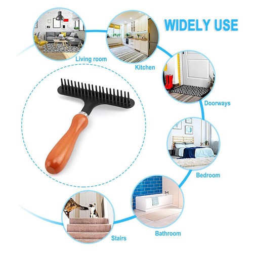 Handheld carpet rake - handheld, clean