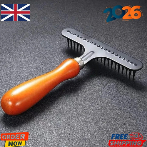 Wood carpet groomer - groomer, rake